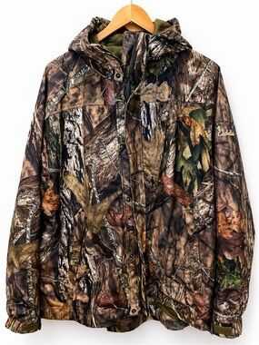 Camo Hooded Hunting Jacket - Cabellas XL Style Brown/Green